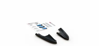 Maxton Design Rear Side Splitters For VW MK8 Golf R - Carbon Look (V3)